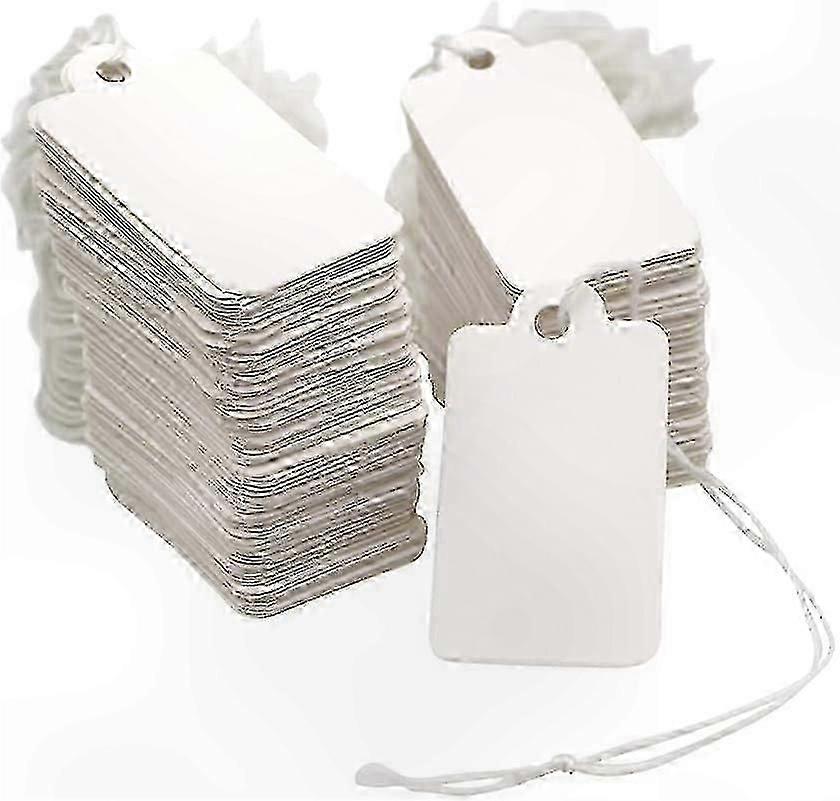 300 Count Blank Tags with String for Jewelry Clothing Retail Packaging Bulk Solution