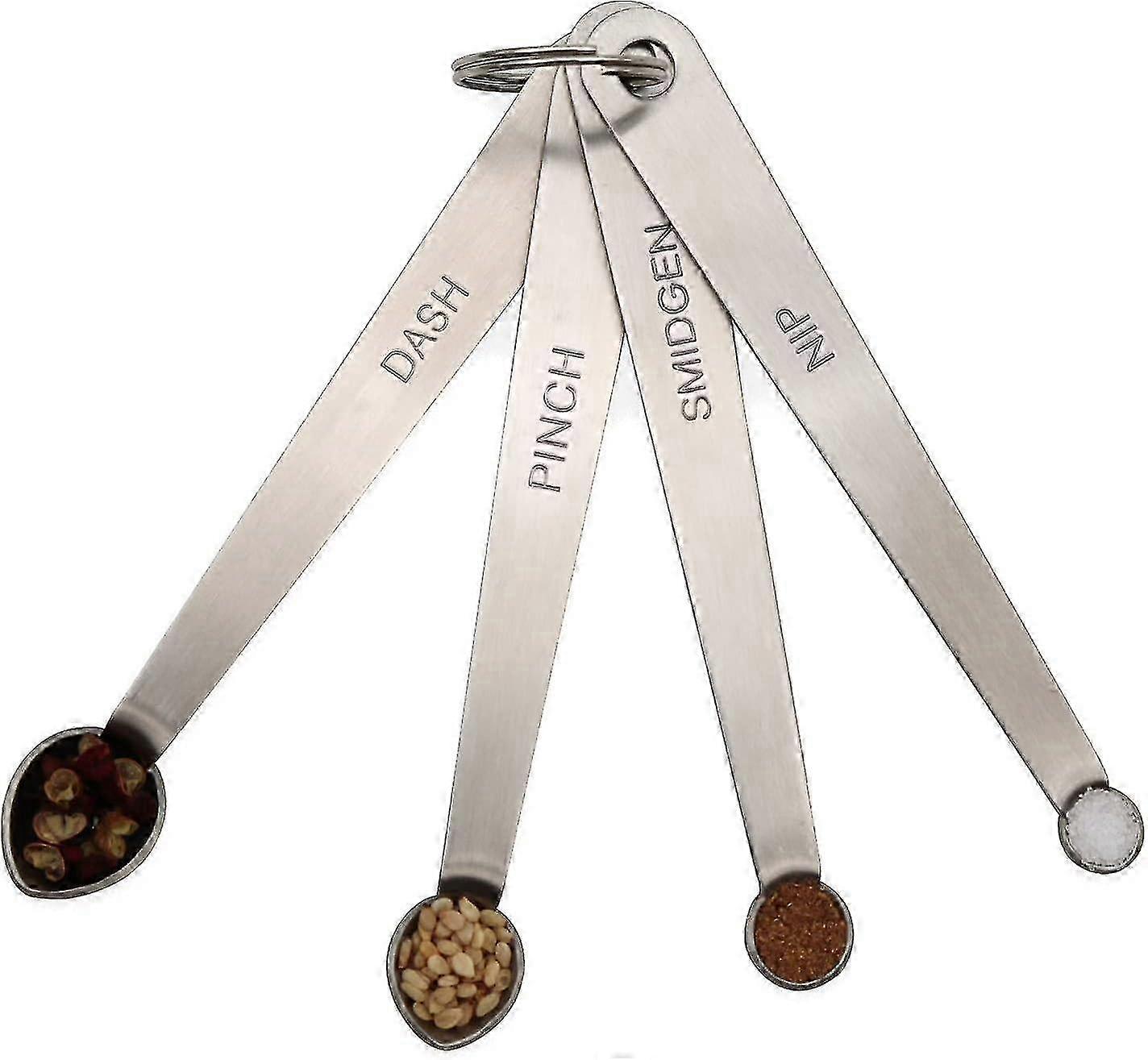 Mini cuillères doseuses set de 4 pour une cuisson précise - 1/8 à 1/64 c. à thé