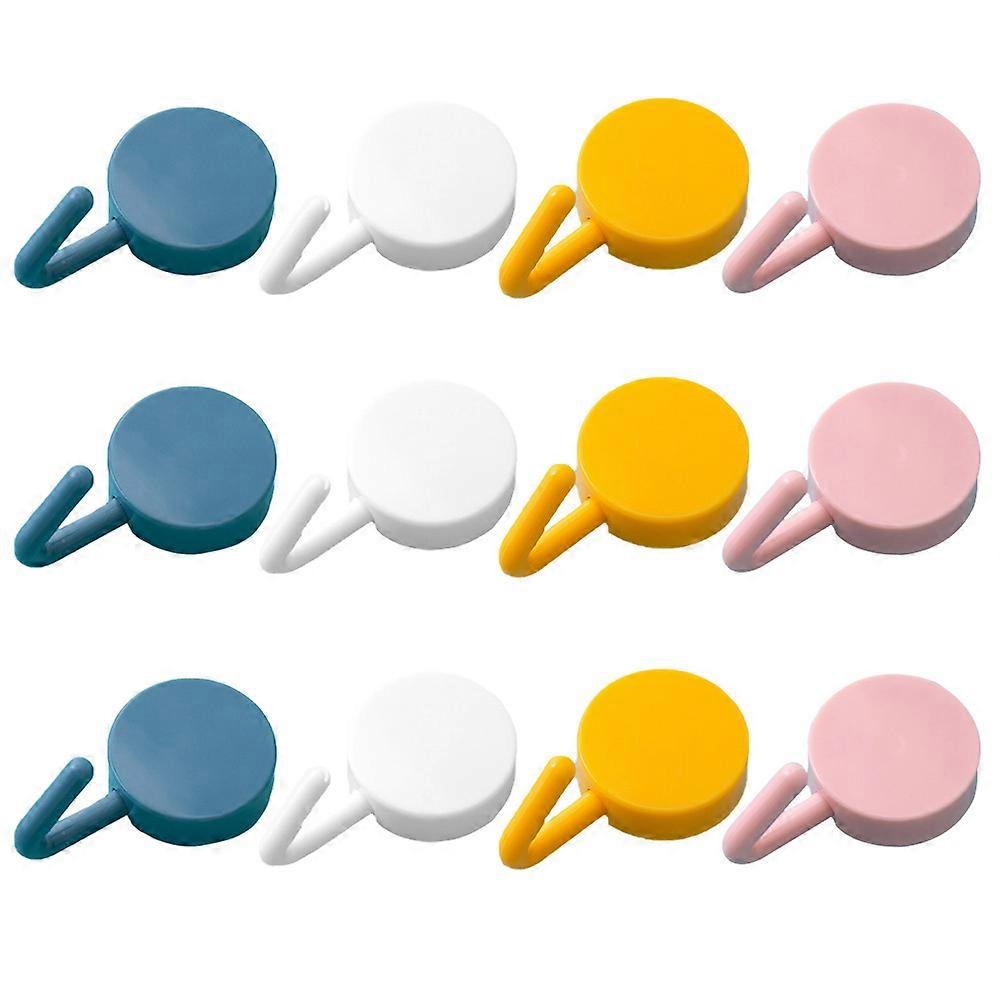 Small Wall Hooks For Hanging Wall Hooks Kitchen Utility Non-Marking White 2.8x5cm 20Pcs