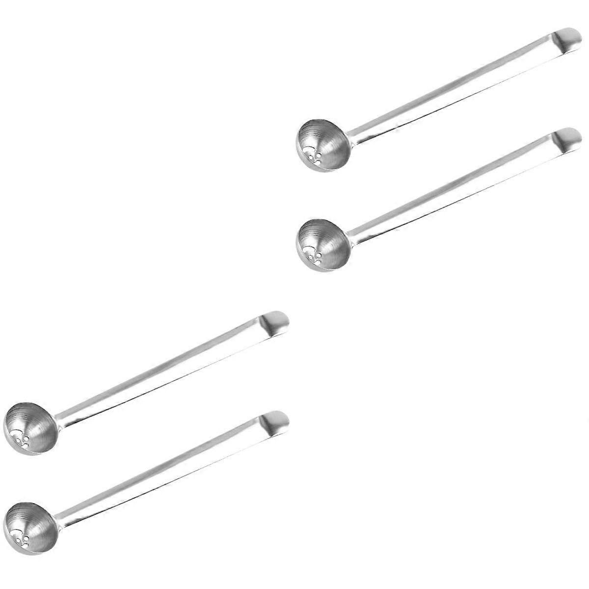 4 Pcs Olive Spoon Cherry Spoon Strainer Jar Serving Spoon Slotted Spoon Tool