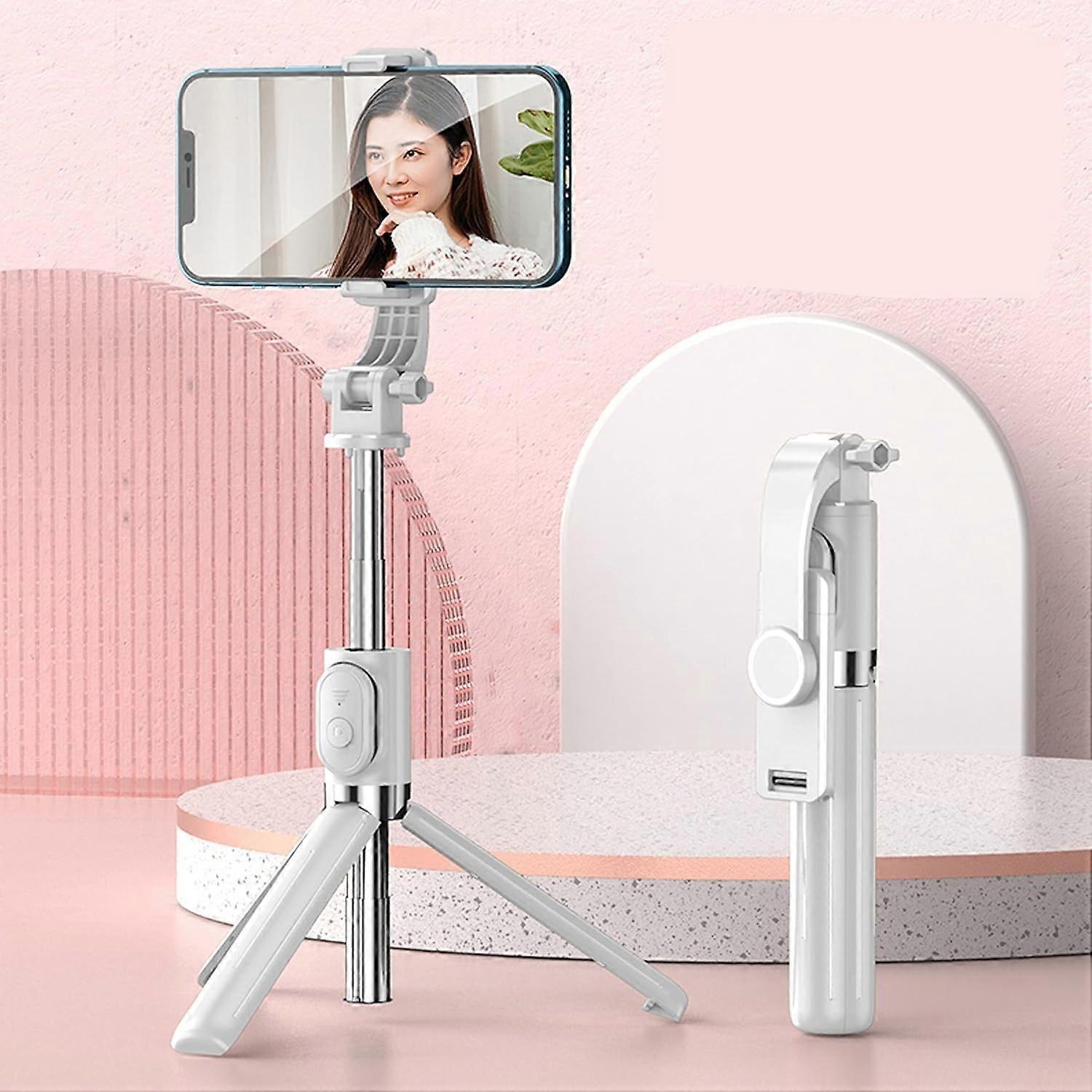 Portable Selfie Stick Phone Tripod with Wireless Remote Shutter Travel and 360 Rotation Stand Compatible