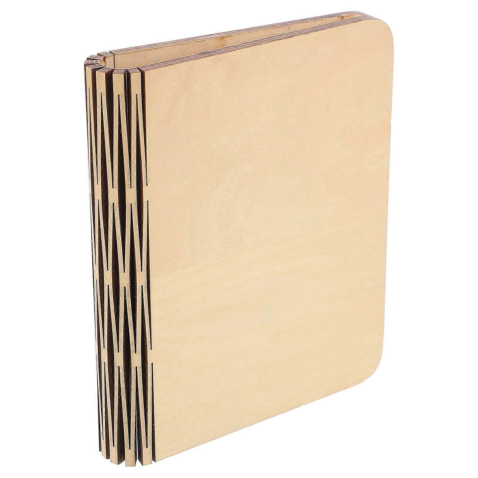 Book Lamp Wood Shell for DIY Supply Folding Light White