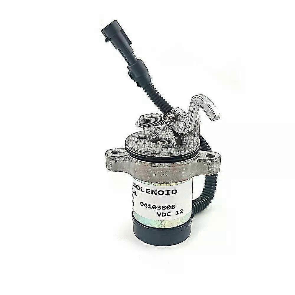 Deutz Forklift Flameout Solenoid Valve 04103808 Switch Compatible with F3L F3M F4L F4M Models - Engine Shutdown Valve