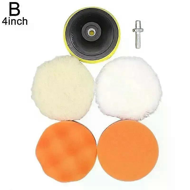 6pcs Car Polishing Sponge Pads Kit Foam Pad Buffer Kit Drill Car Polisher Wool Polishing Machine Wax Pads for Removing Scratches