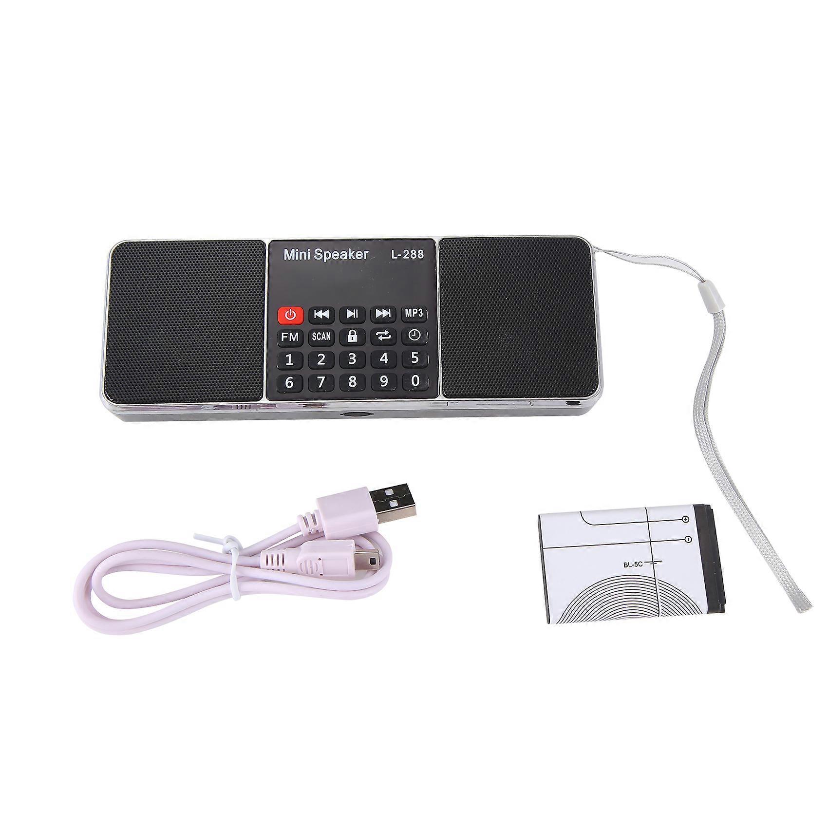 Multifunction Digital Fm Radio Media Speaker Mp3 Music Player Support Tf Card Usb Drive With Led Screen Display And Timer Function