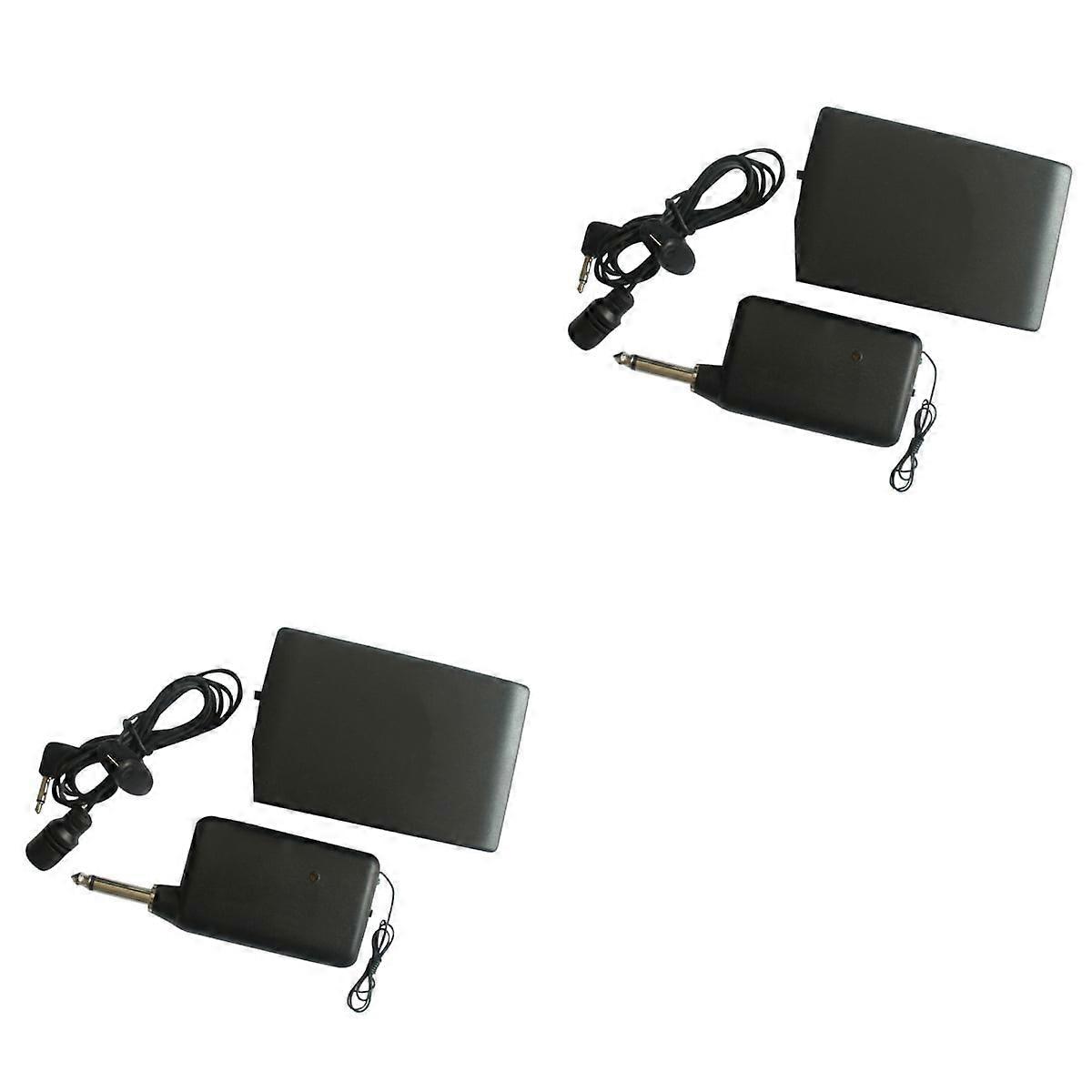 2 Sets Wireless Microphones Lapel for Live Broadcast Collar Clip Type Dedicated