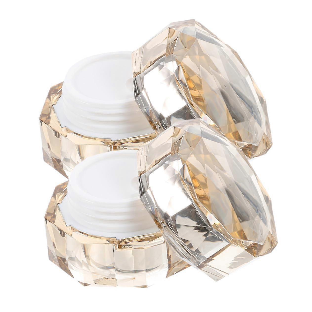 2pcs Travel Toiletry Containers Leakproof Refillable Cosmetic Travel Jars for Creams and Lotions