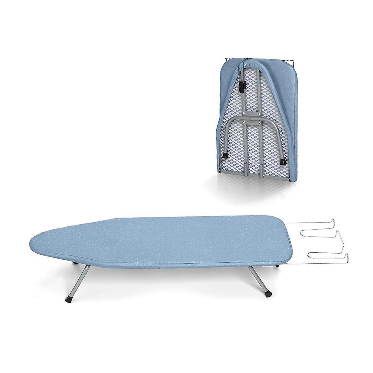 Small Ironing Board Tabletop with Cover and Pad Mini Folding Iron Board Portable with Non-Slip Feet Travel Ironing Table