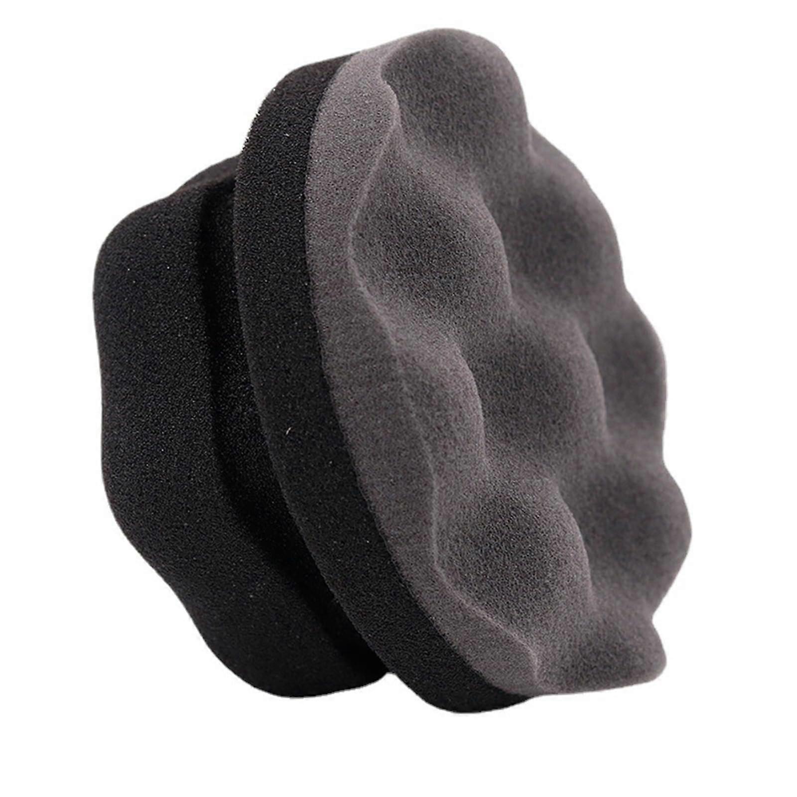 Car Waxing Sponge with Ergonomic Handle Grip, Double Sided Tire Polishing Pad for Long Lasting Shine