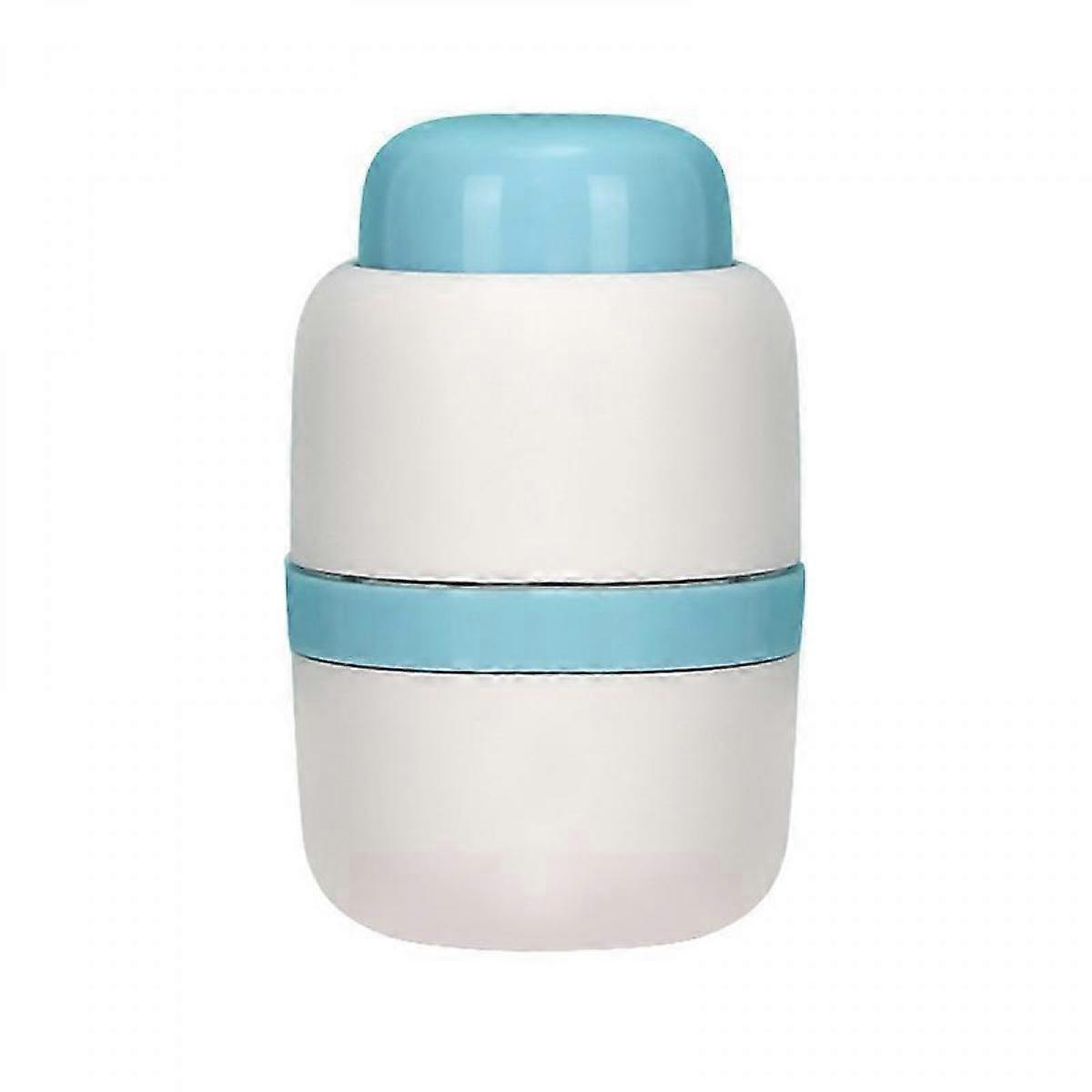 Safety Hidden Blade Pill Cutter For Splitting Small And Large Pills Into 1/2 1/4 With Storage Case (blue)