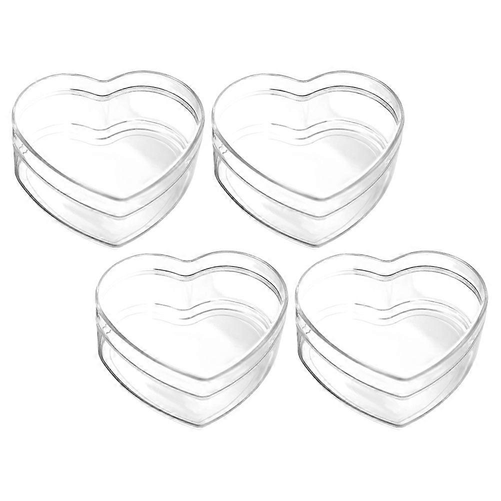 Clear Candy Boxes Heart Candy Packing Boxes for Storage 16Pcs Acrylic