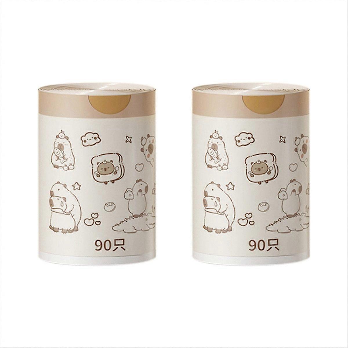 180PCS Cartoon Printed Garbage Bags, Large Capacity, Thick Plastic