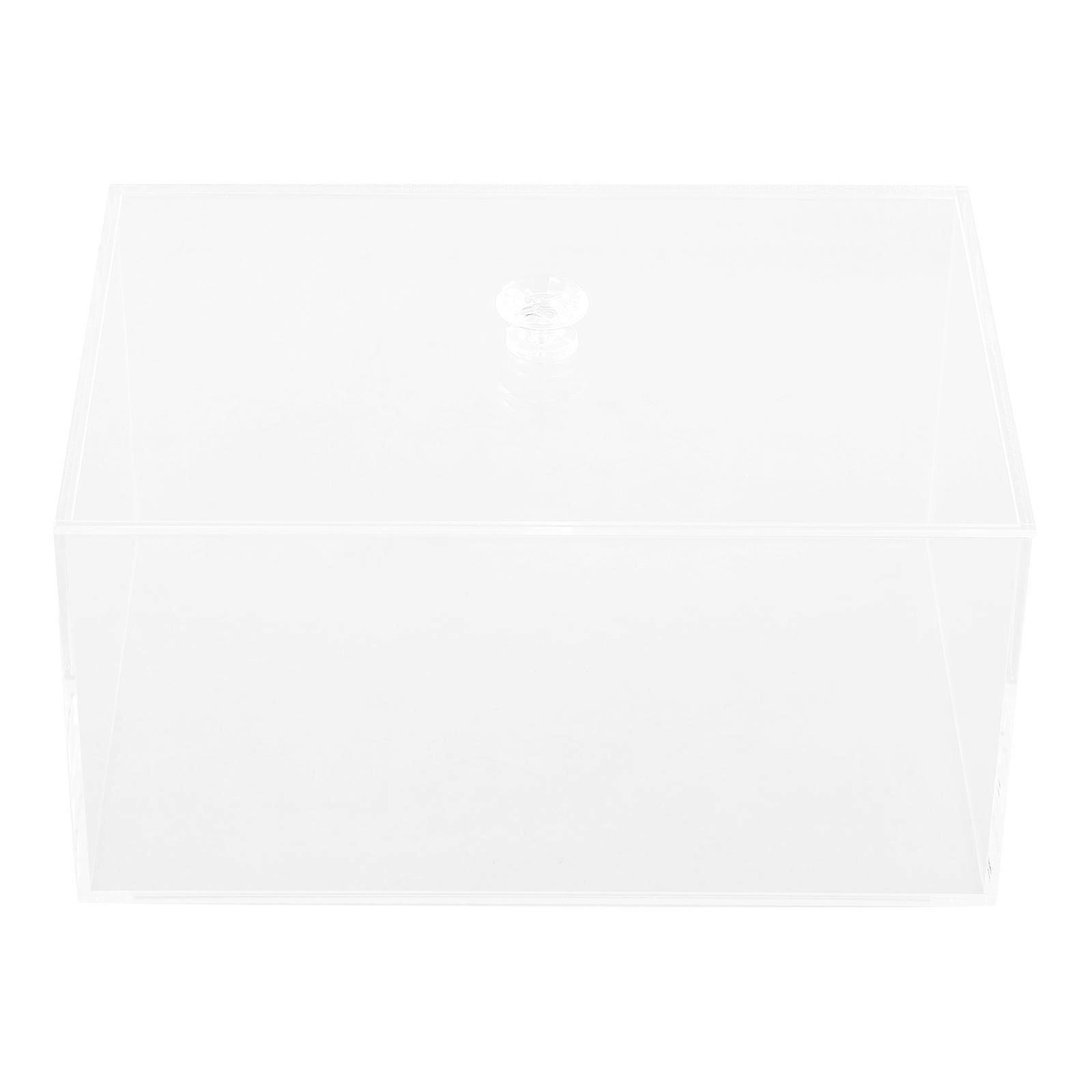 Dryer Sheet Box Clear Acrylic Tissue Box for Storage Use with Cover