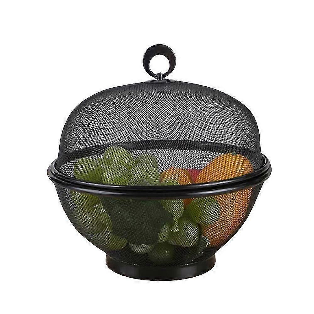 Fruit Fly Proof Fruit Bowl, Large Capacity Mesh Fruit Basket with Lid Cover
