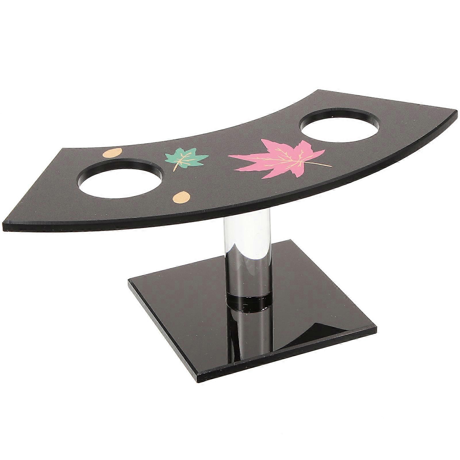Black Acrylic Ice Cream Cone Holder for Display with 2 Holes Smooth Surface Easy to Clean