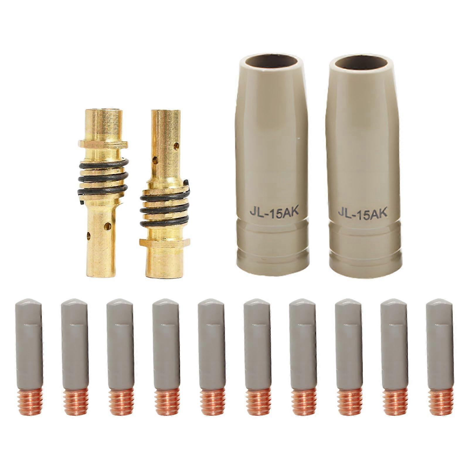 14pcs 15AK Welding Nozzle Protector Kit with SlagResistant Coating for Extended Lifespan