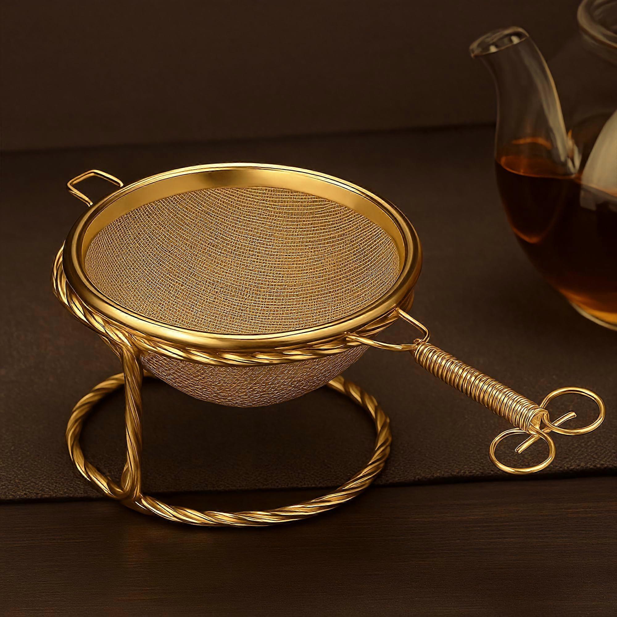 Stainless Steel Coffee Filter Double Layer Fine Mesh Tea Strainer 2.95in for Baking and Drinks