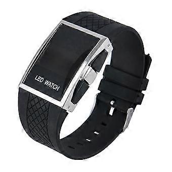 Nieuwe aankomst elektronisch horloge mannelijke led siliconen vierkante student sport armband horloge