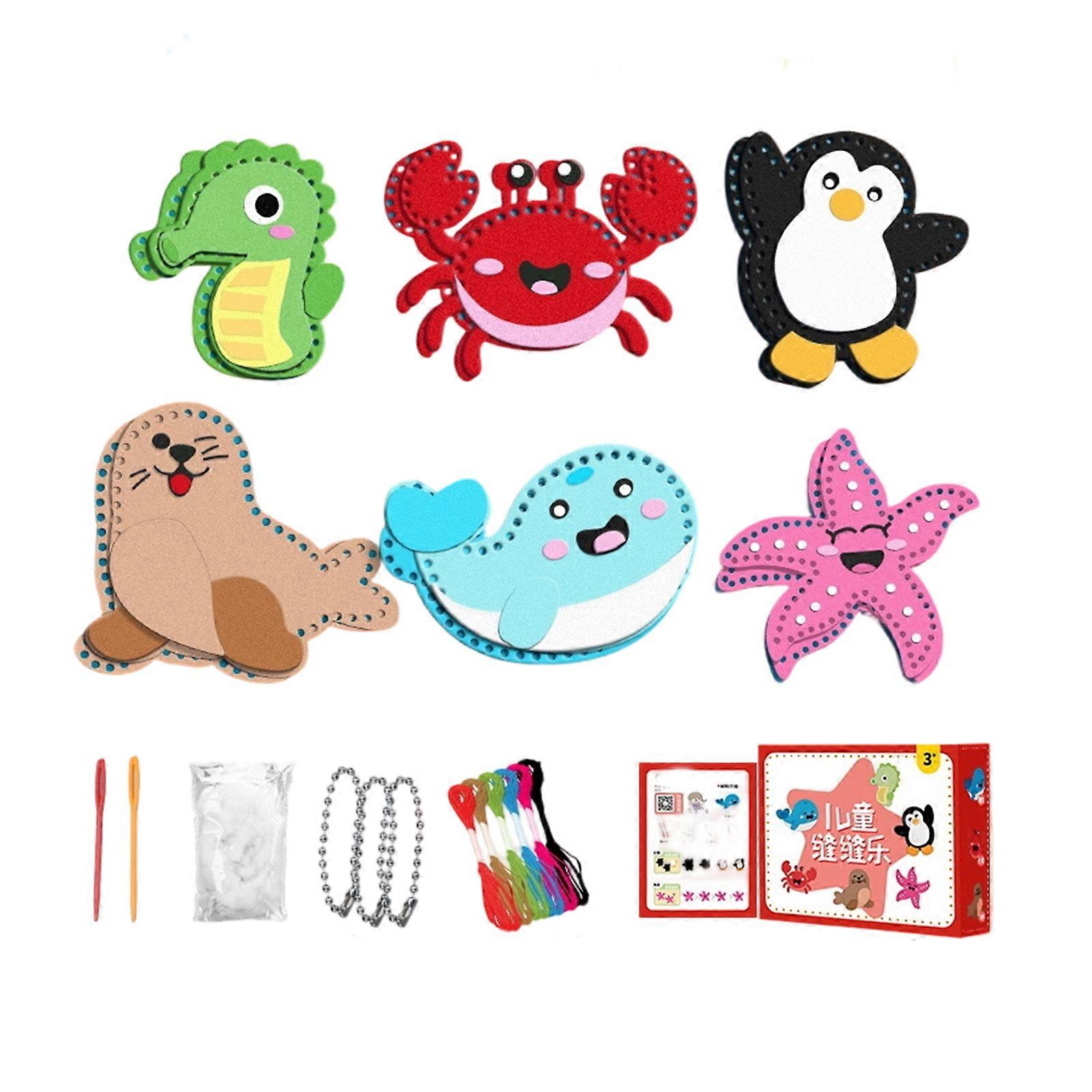 Creative Craft Sewing Kits Handmade Materials for Creative Project Pendant Making Kids Safe and Fun Learning Activity Multicolor