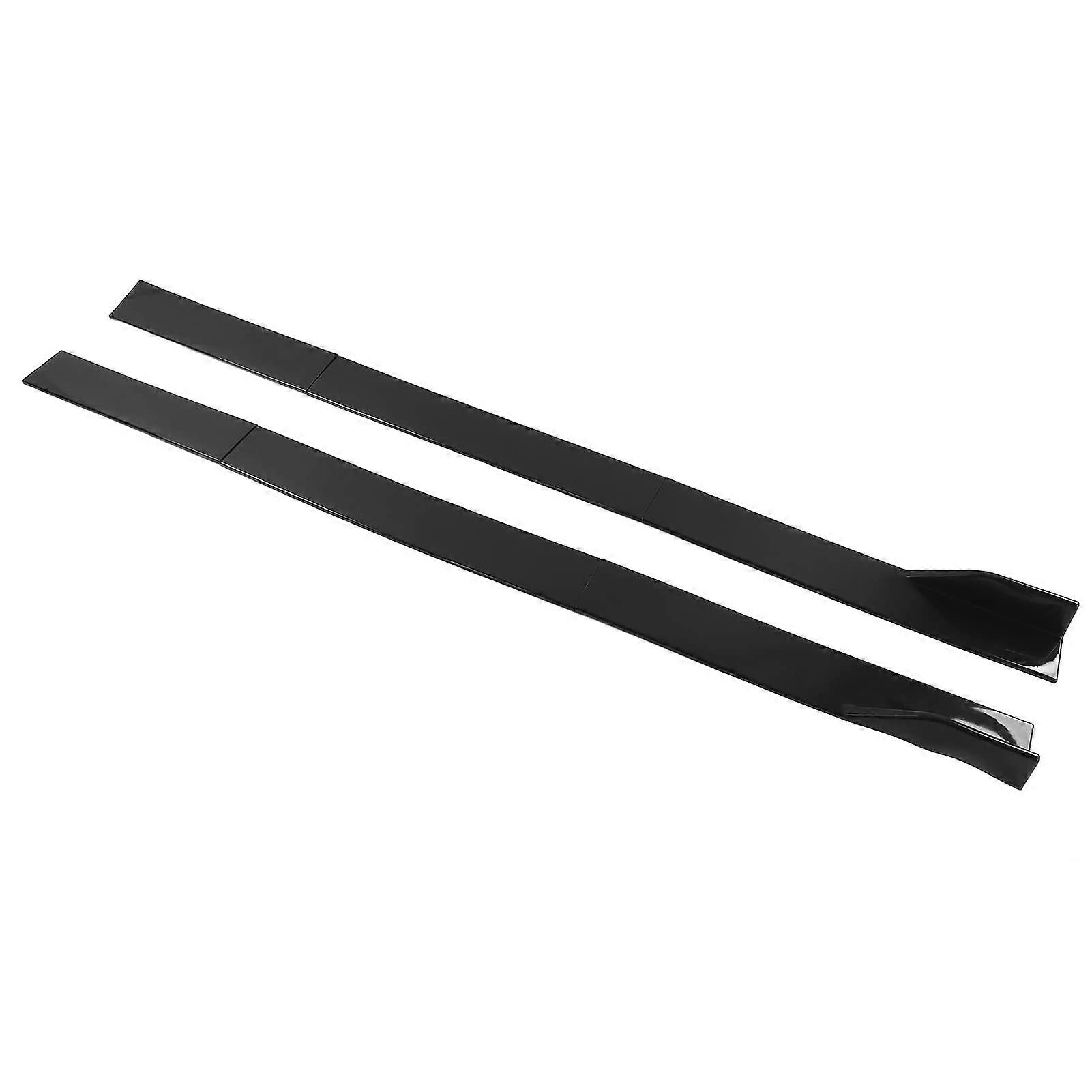 2.2m Glossy Black Car Side Skirts Universal Rocker Panel Splitters for Aerodynamics and Scratch Protection