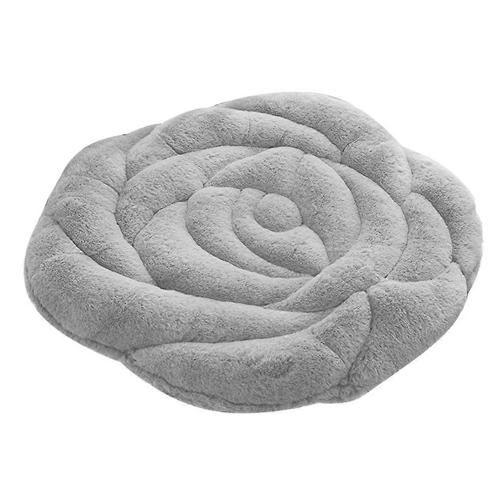 Office Seat Cushion Grey Polyester General Users 45x45x4cm 1Pcs