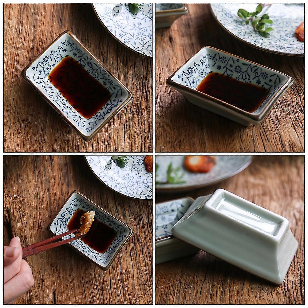 Ceramic Tableware Seasoning Dish Plates Condiment Storage Dining 3Pcs