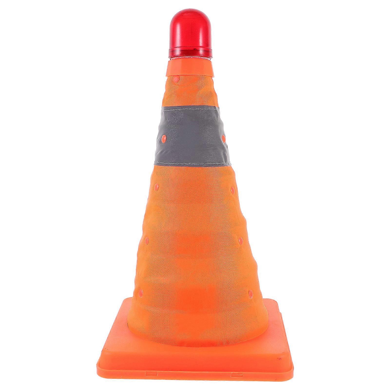 Traffic Safety Cone Reflective Cone with LED Light Collapsible Design