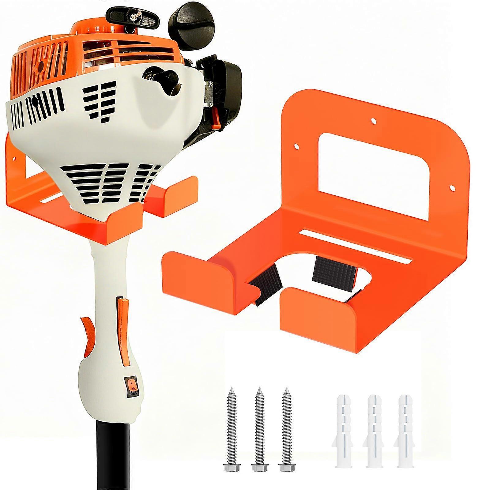 Hanger for Weed Eater Heavy Duty Wall Mount Trimmer Rack Rustproof Garage Tool Organizer Orange 1Pack