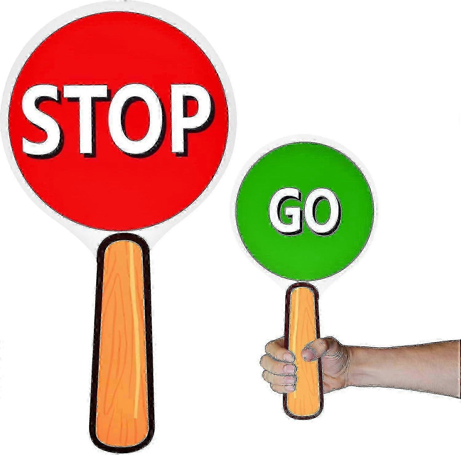 2025 6.3x11.8 Inches Double-sided Stop And Go Traffic Paddle