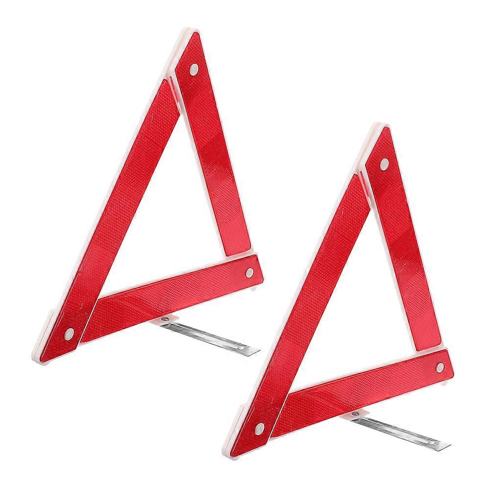 Safety Warning Triangles for Cars Reflective Emergency Triangles 2Pcs Red