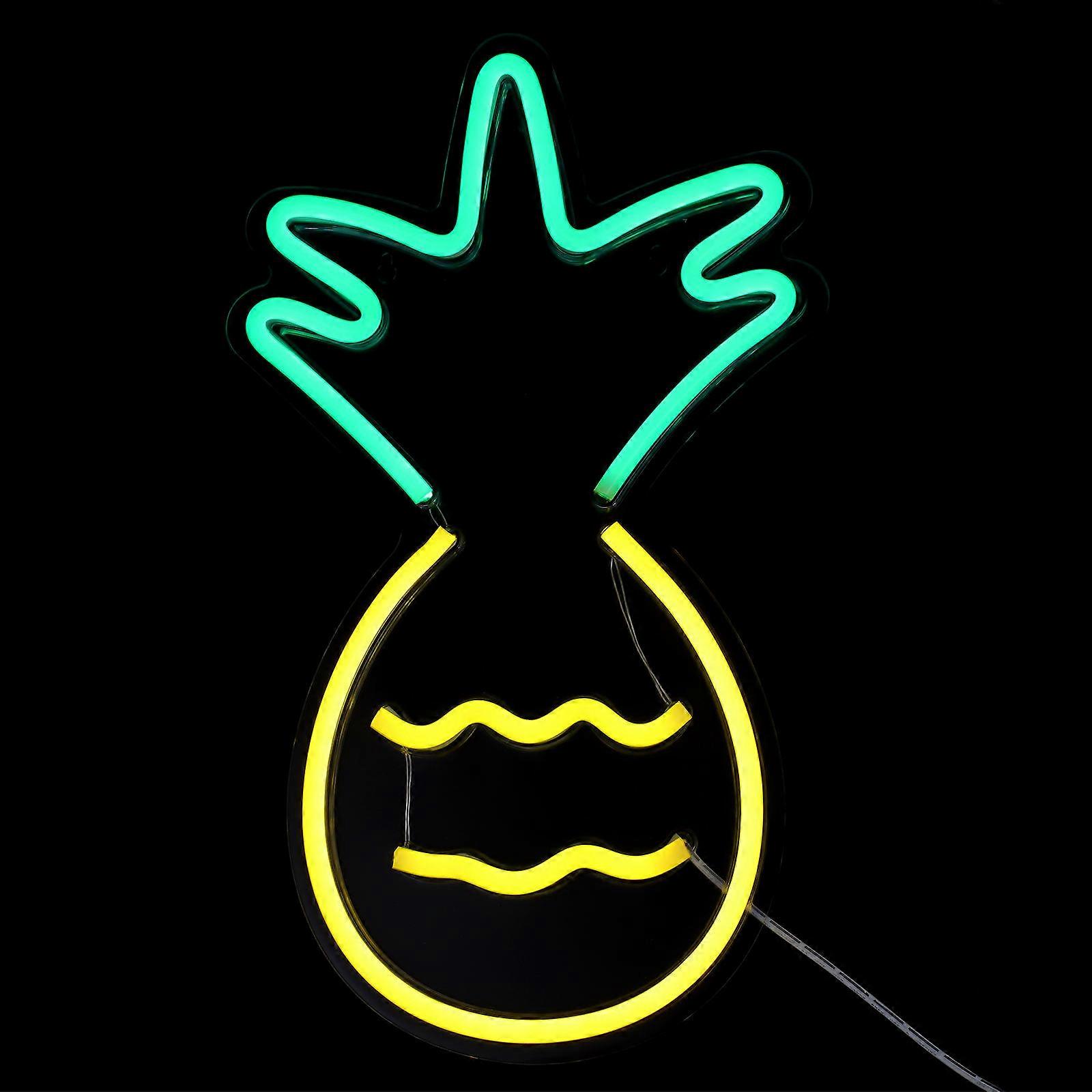 Neon Light Sign LED Neon Light Pineapple Shape for Decoration Use