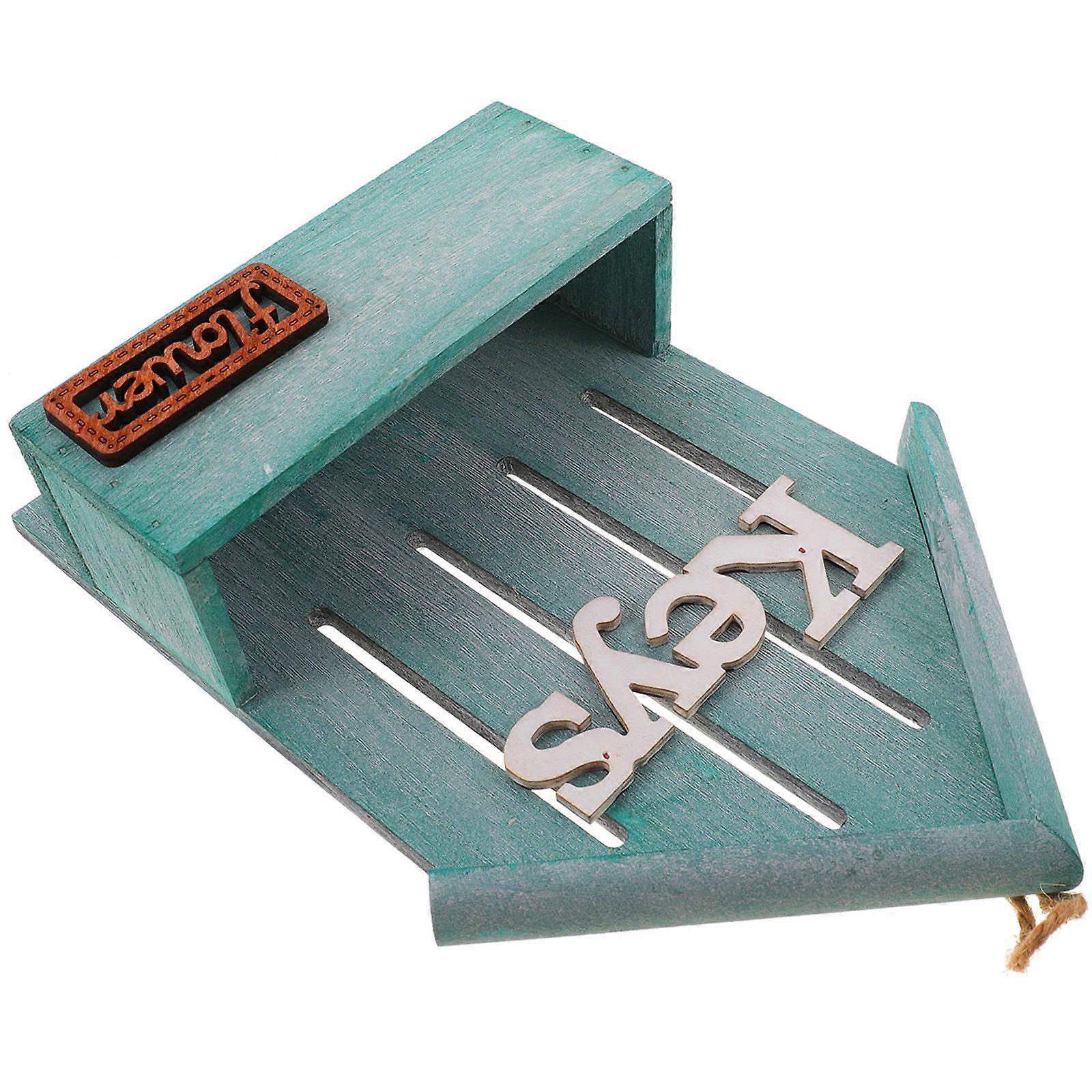 Rustic Key Holder House Shape Key Organizer Rack for Home 2Pcs