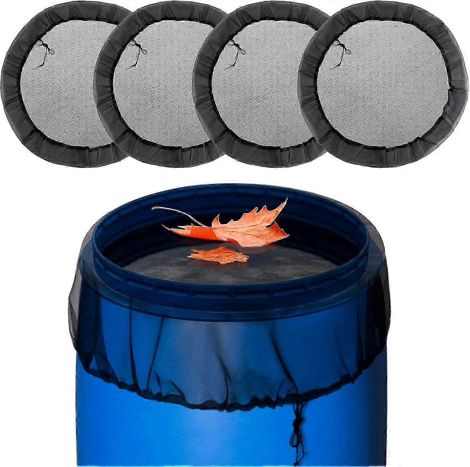 Mesh Cover for Rain Barrels with Drawstring Rain Barrel Netting Screen 25-26s