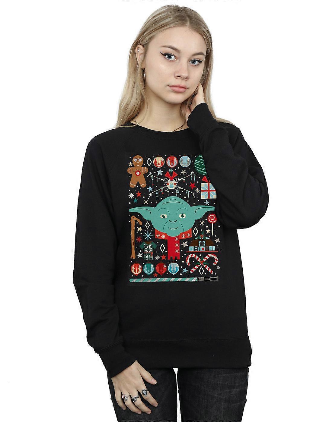 Star Wars Yoda Navidad sudadera mujer