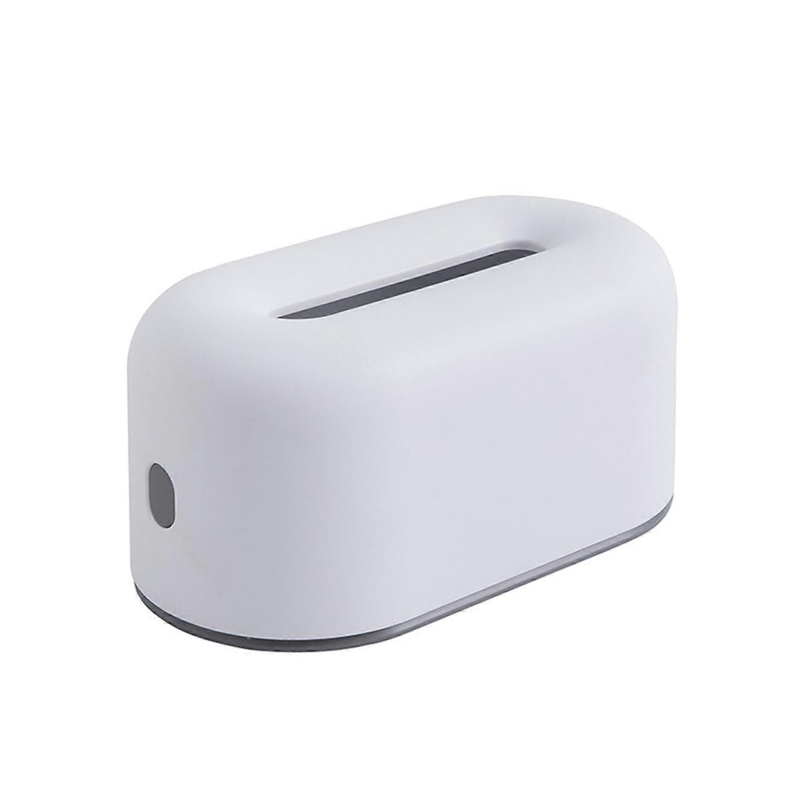 White Tissue Box Holder with NonSlip Base for Dining Table and Coffee  Napkin Organization