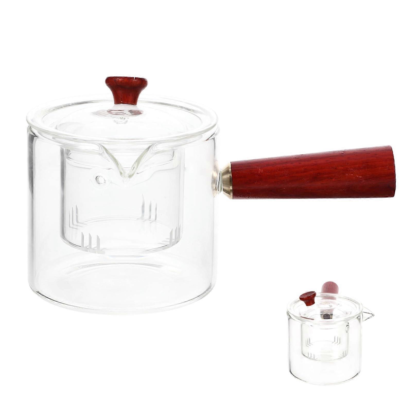 Glass Teapot with Removable Infuser, Heat Resistant Borosilicate for Loose Leaf Brewing