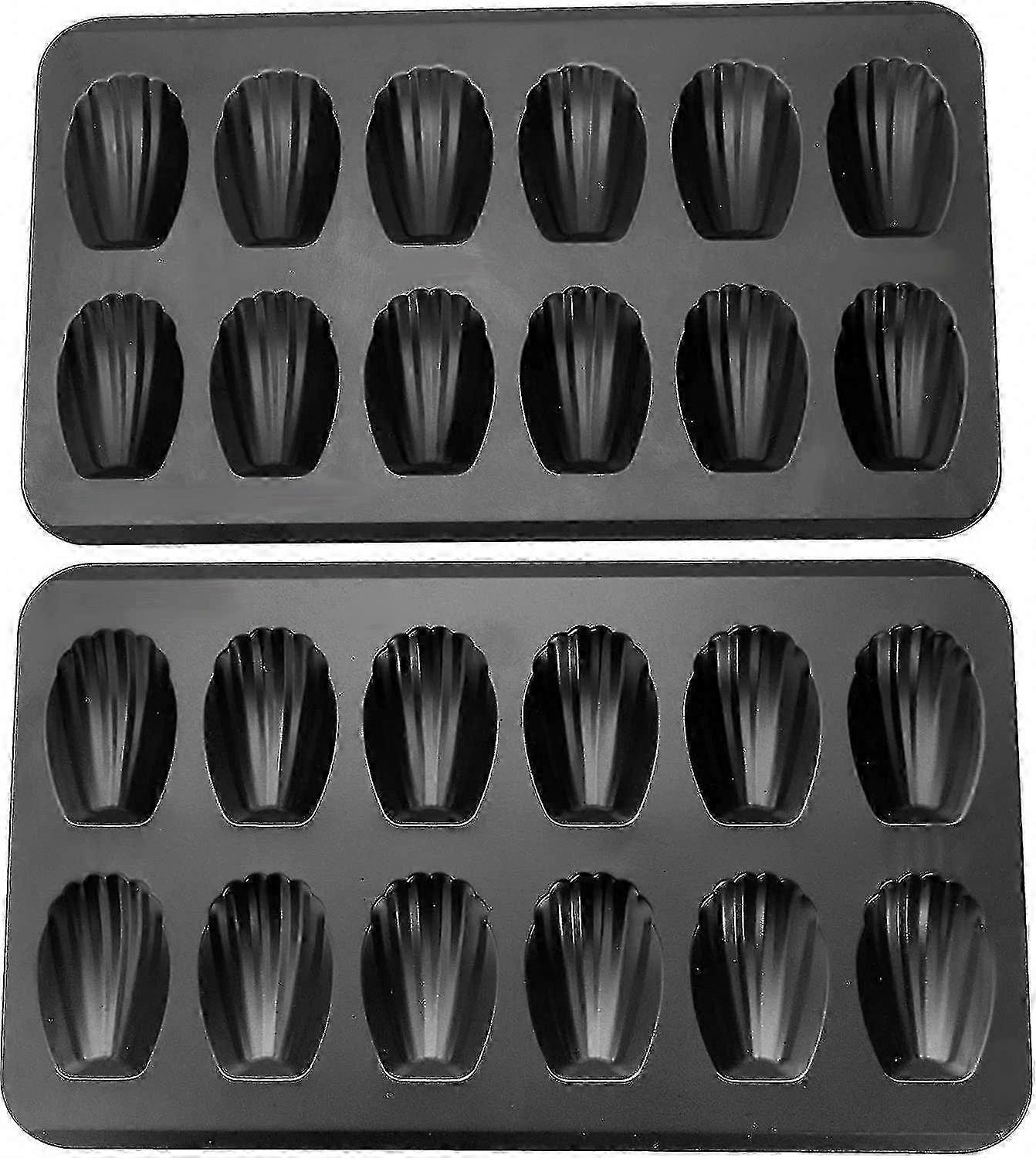 2-Pack Nonstick Baking Pan, 12-Inch Stainless Steel Cake Mold