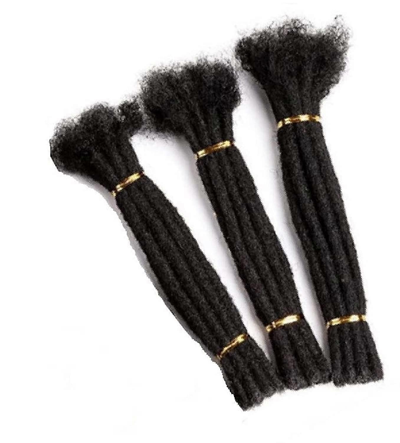 0.8cm Thick Handmade Human Hair Dreadlock Extensions for Full Head Install, Dyable 10 Inch