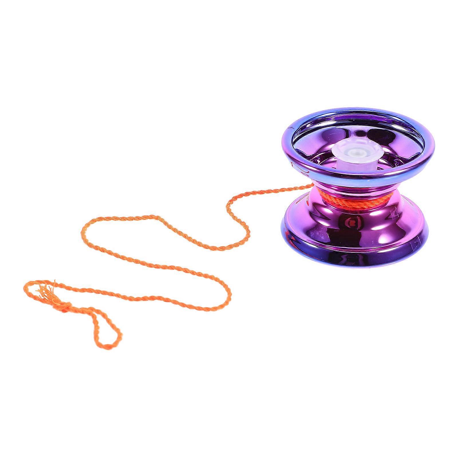 Finger Coordination Yo-Yo String Ball Toy Purple Alloy 1Set