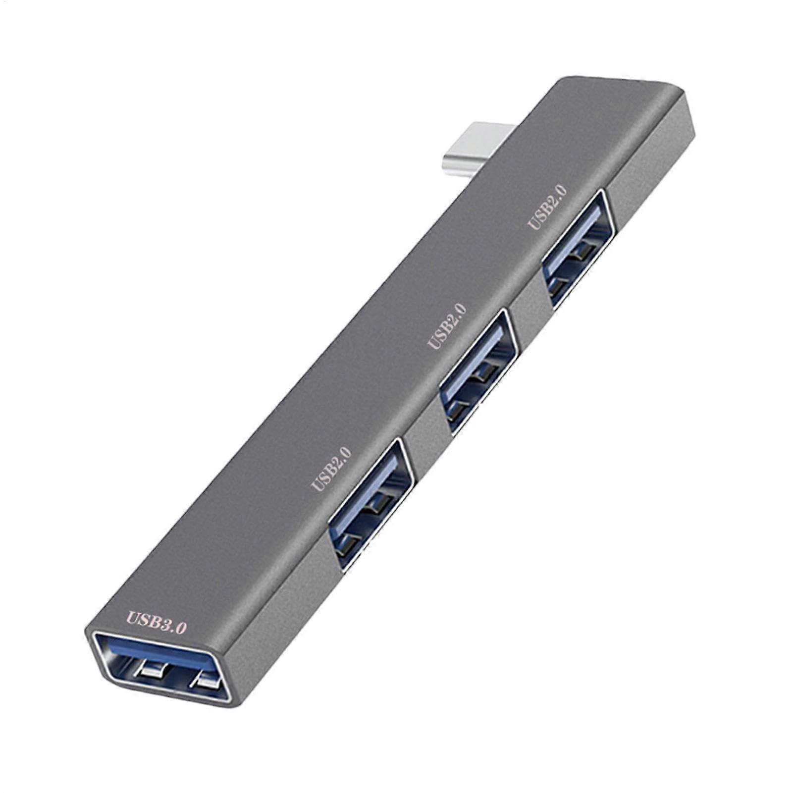 USB Hub 3.0 4 Port Splitter with TypeC Adapter, Speed Data Transfer for Laptop and PC