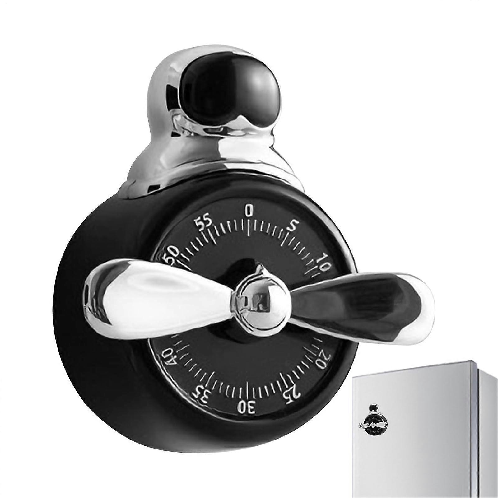 Magnetic Kitchen Timer with Loud Bell Alarm, Precision Mechanical Control, AviationInspired Design