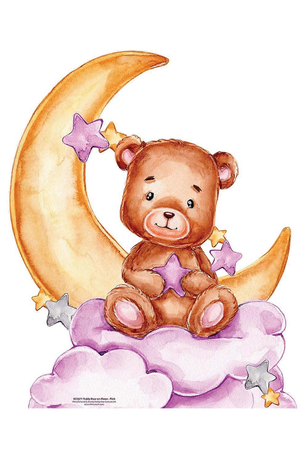 Teddy Bear Pink Moon Cardboard Cutout / Standee
