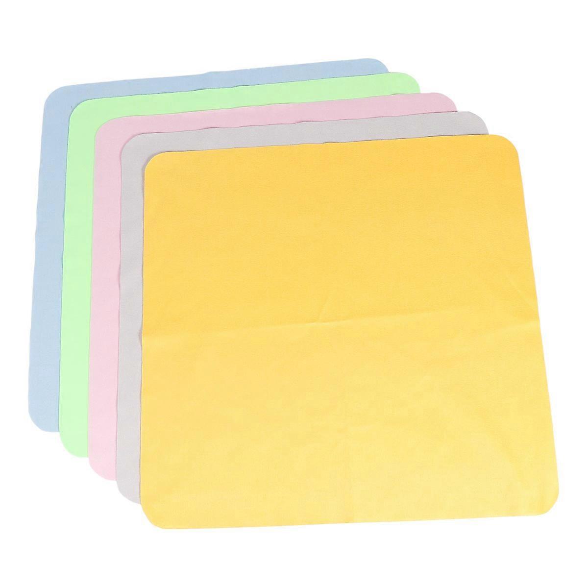 5Pcs Screen Cleaning Cloth Microfiber Wipe for Cleaning Assorted Color Creative