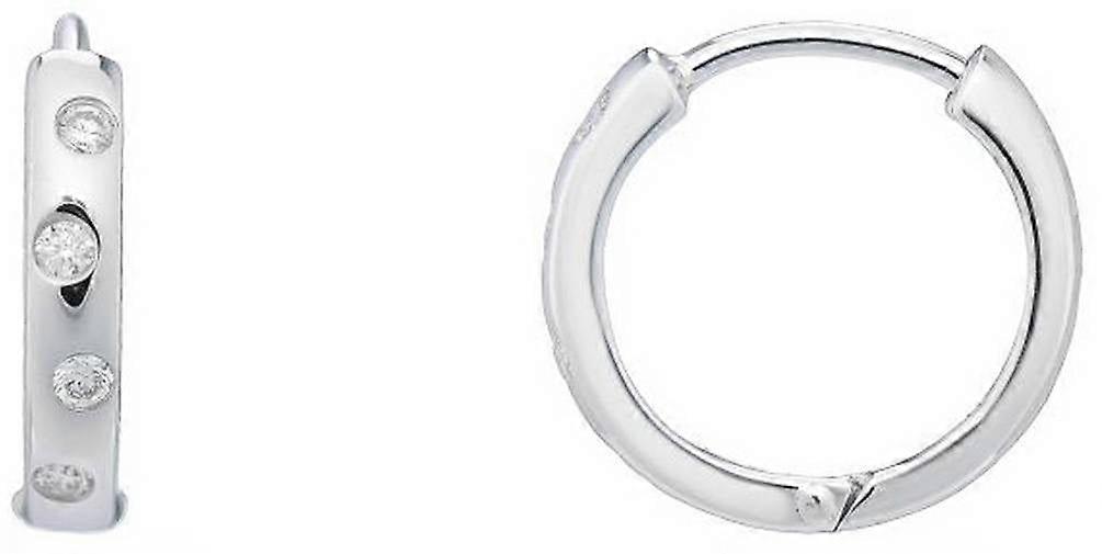 Mark Milton Diamond Hoop Earrings - White Gold