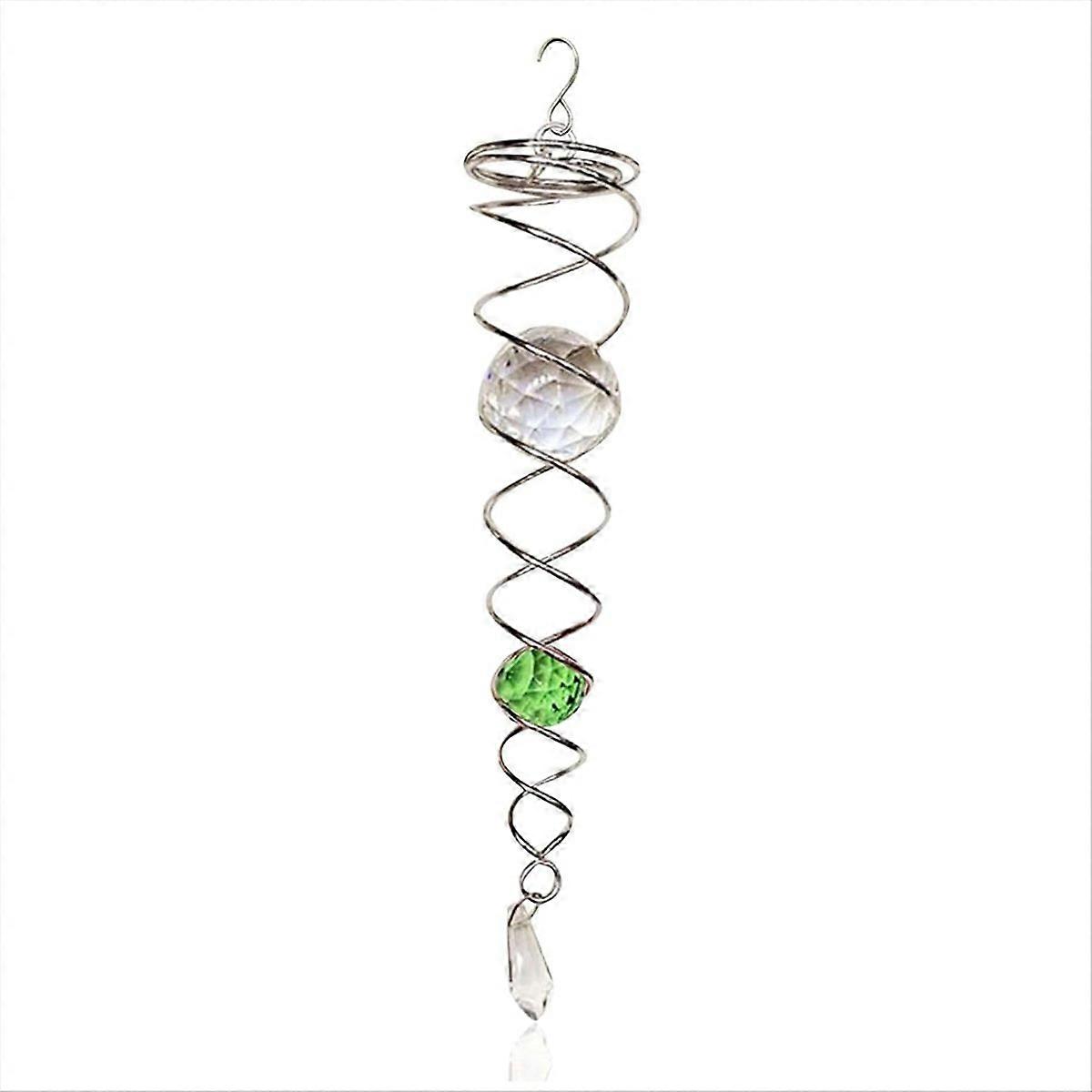 Green Gazing Ball Spirale Queue Vent Spinner Stabilisateur