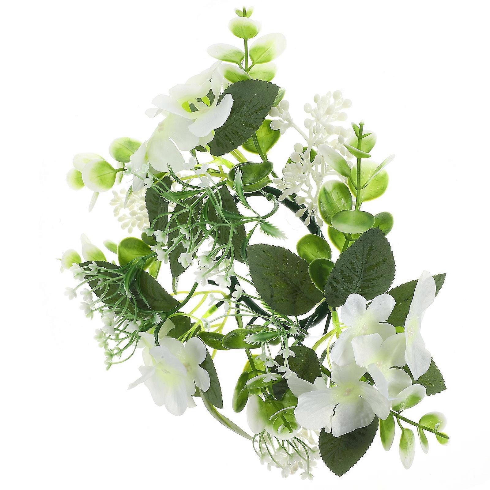 White Candle Ring Artificial Candle Ring Decoration for Garden