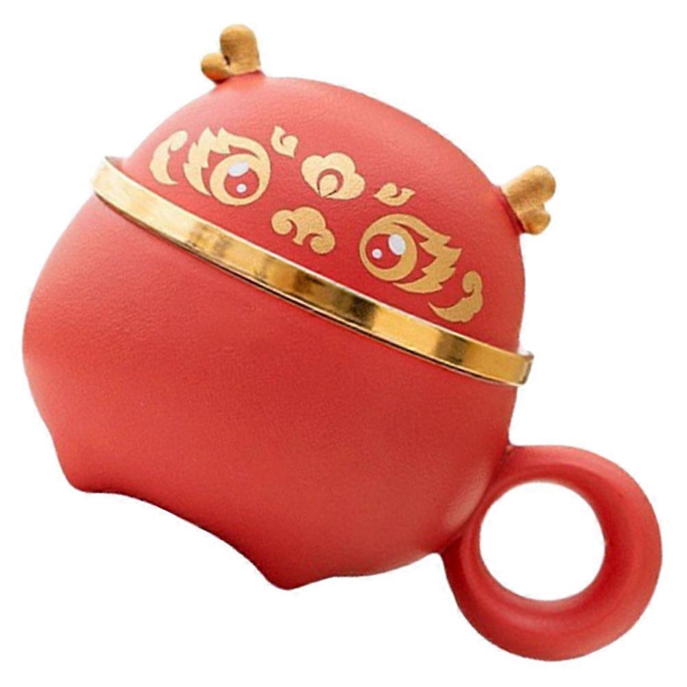 Ceramic Coffee Mug with Infuser for Tea Drinking Red Vintage Cup