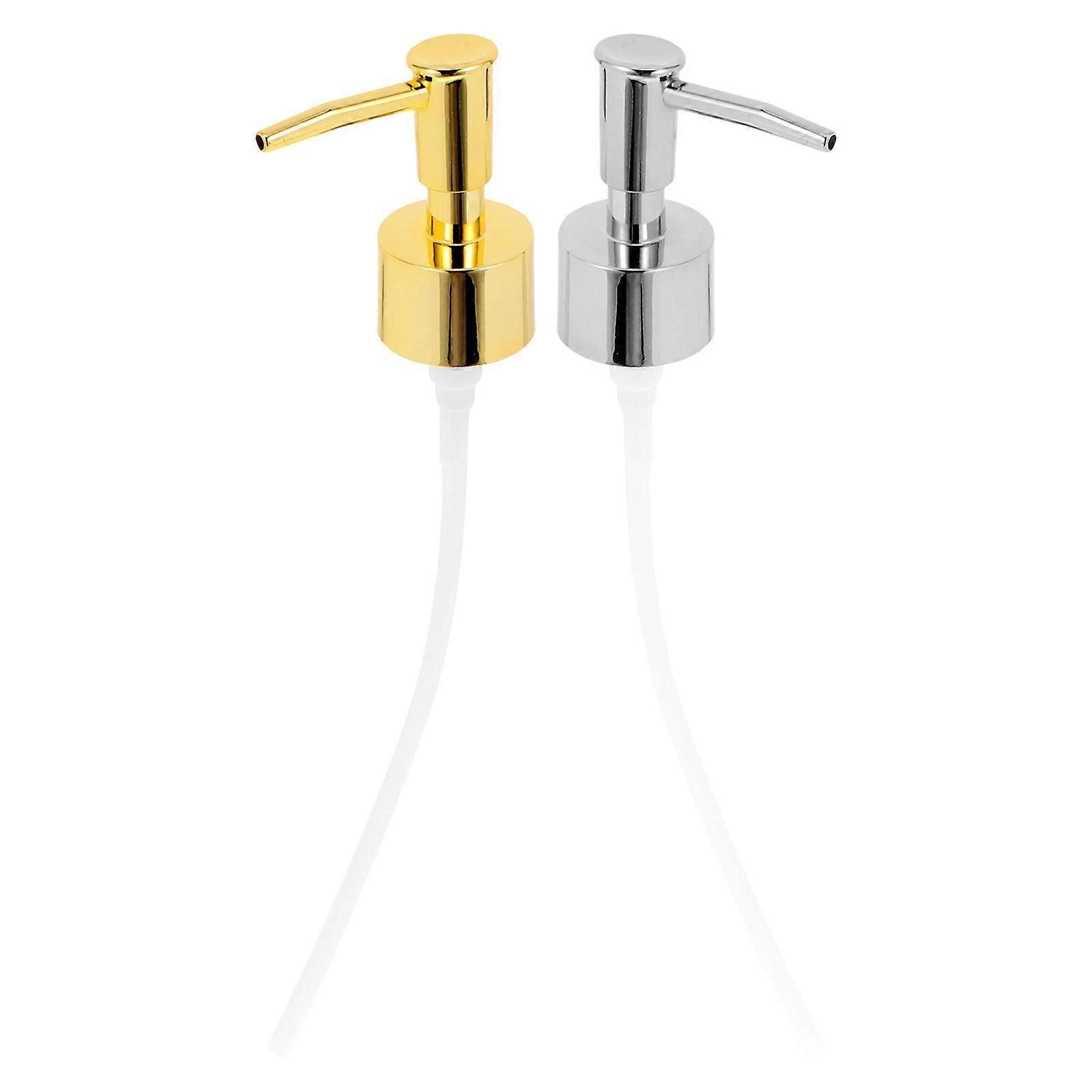 Plastic Press Pump Head Electroplating for Replacement 2Pcs Gold and Silver