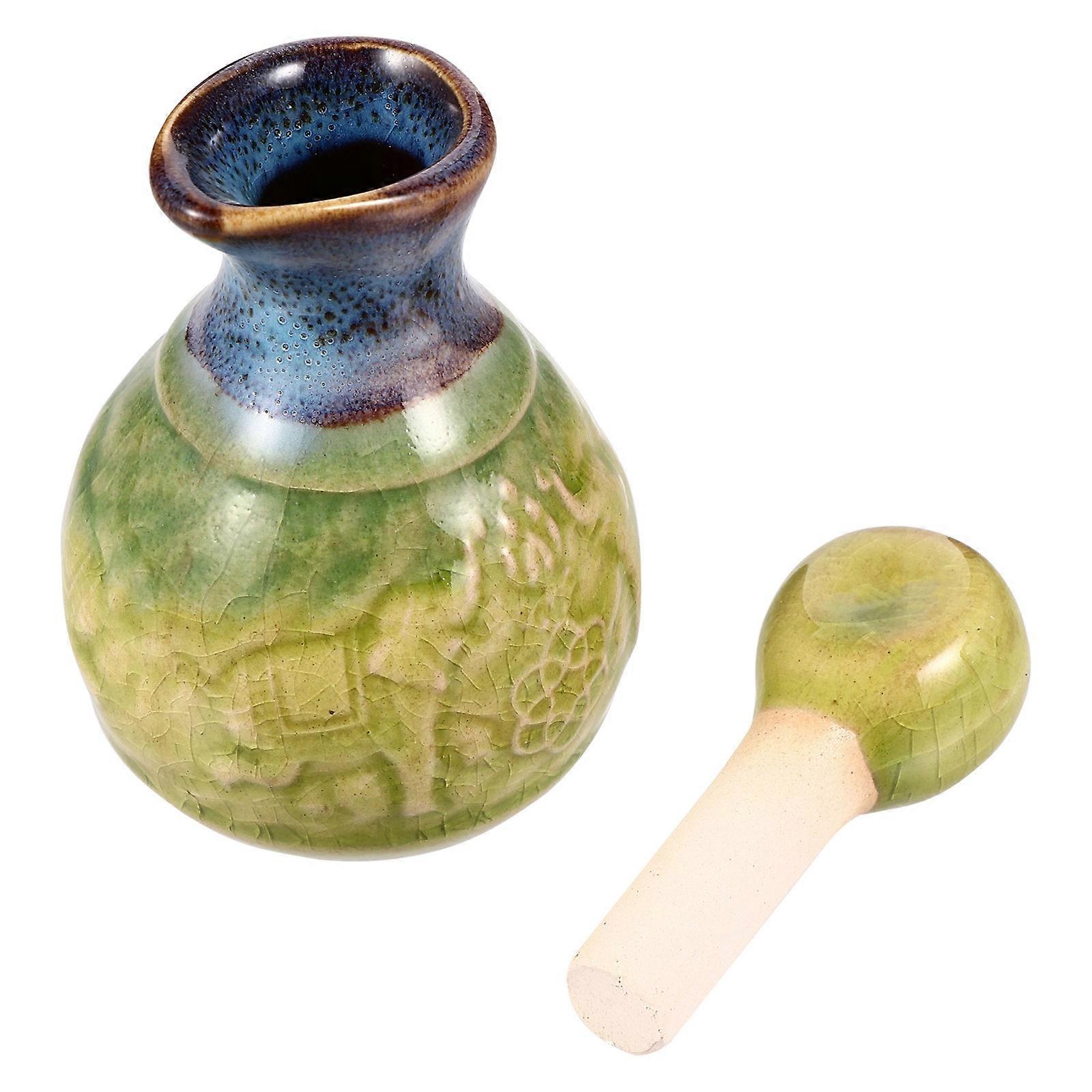 Refillable Perfume Essential Oil Bottle Ceramic Desktop Decor 9.5X5.5cm Storage 1Set