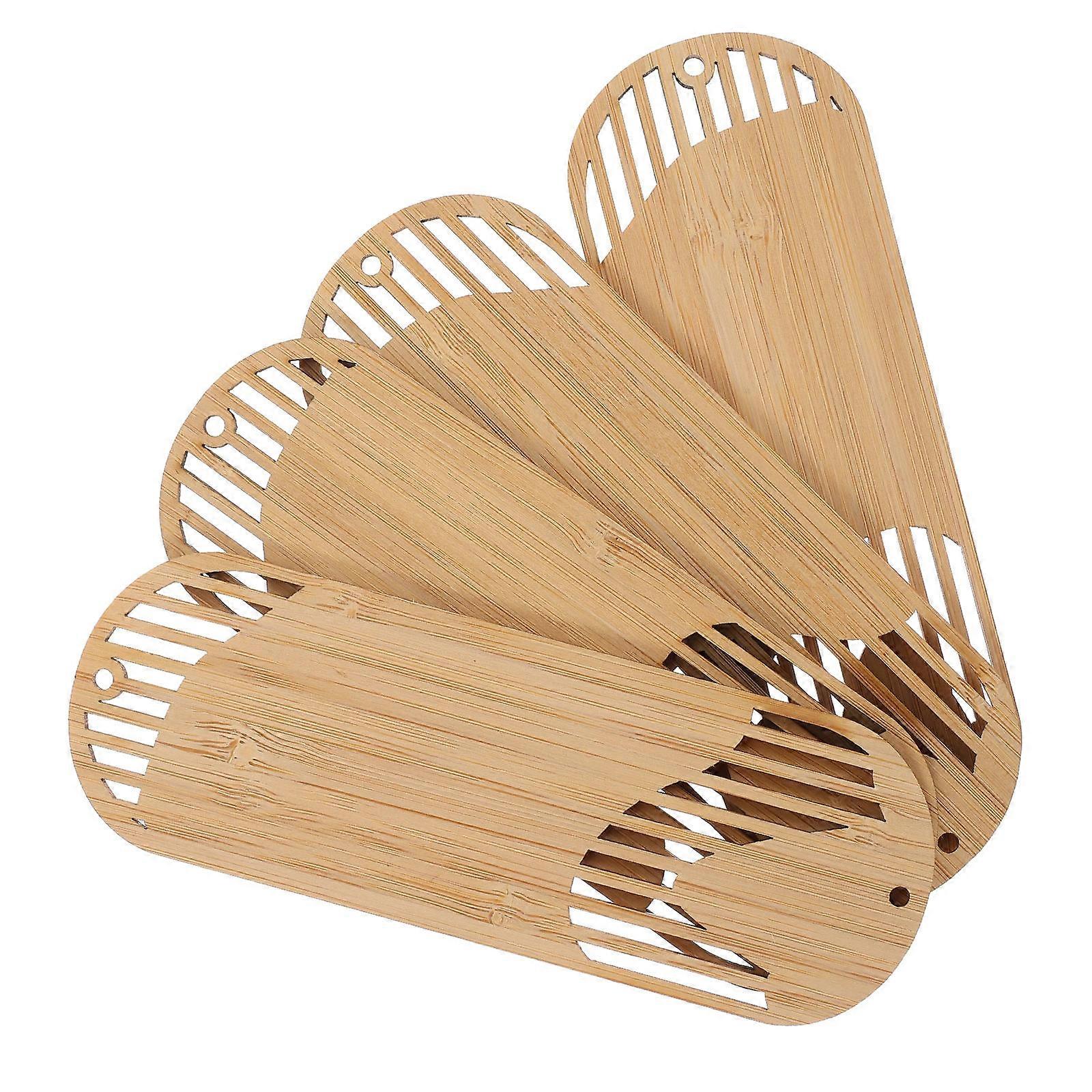 Handmade Bookmarks Wood Bookmark Simple Style Home Use Library 4Pcs